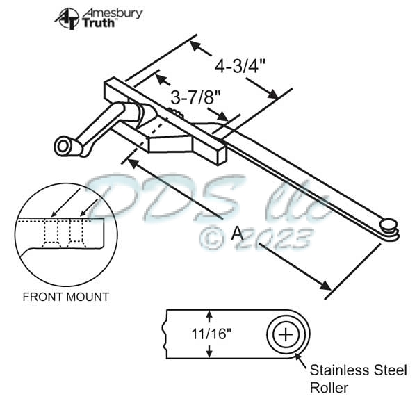 Front Mount Casement Operator 36-222-3 1