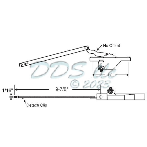 Rear Mount Casement Operator 36-248-3 1