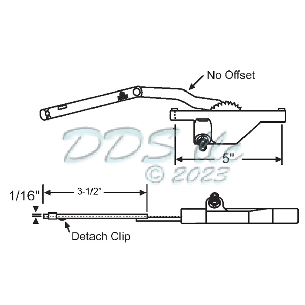 Rear Mount Casement Operators 36-278-3 1