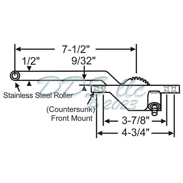 Face Mount Casement Operator 36-324-8 1