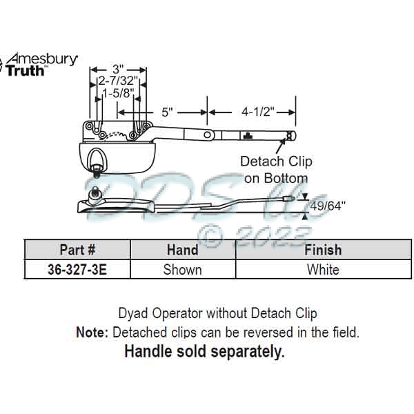 Sill Mounted Casement Operators 36-327-3E 1