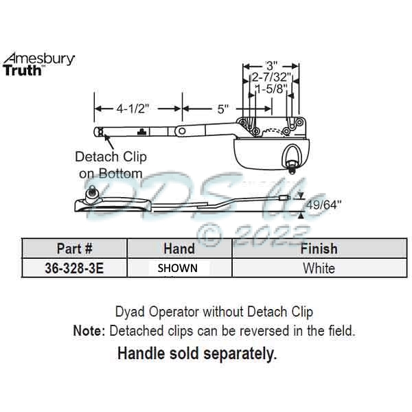 Sill Mounted Casement Operators 36-328-3E 1