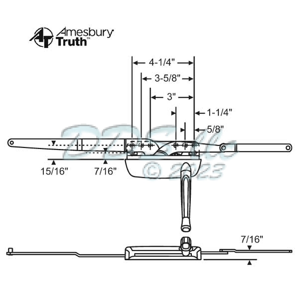 Sill Mounted Casement Operator 36-368-3 1