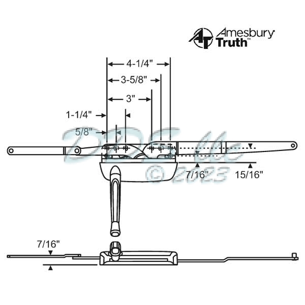 Sill Mounted Casement Operator 36-369-3 1