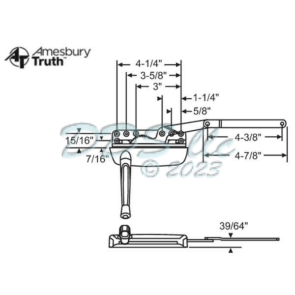 Sill Mounted Casement Operator 36-371-9 1