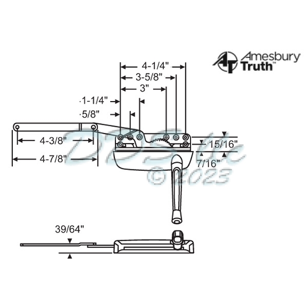 Sill Mounted Casement Operator 36-372-14 1