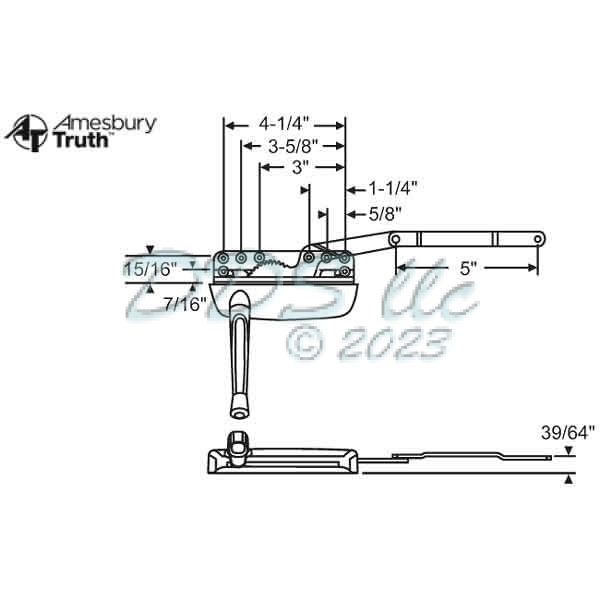 Sill Mounted Casement Operator 36-373-3 1