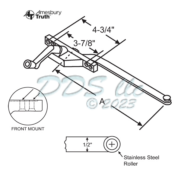 Face Mount Casement Operator 36-433-7 1