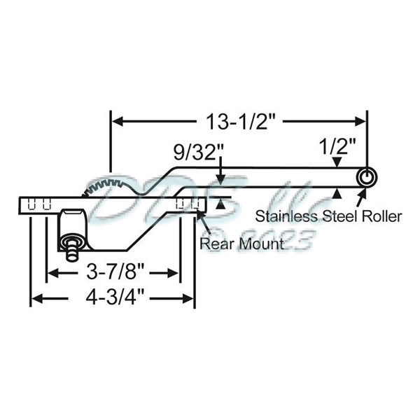 Rear Mount Casement Operator 36-439-3 1