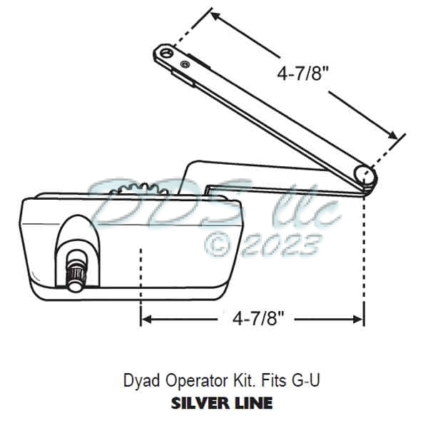 GU Sill Mounted Casement Operator 36-516LHbW 2