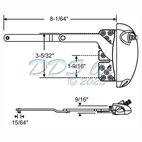 Sill Mounted Casement Operators 36-525W-XD 1