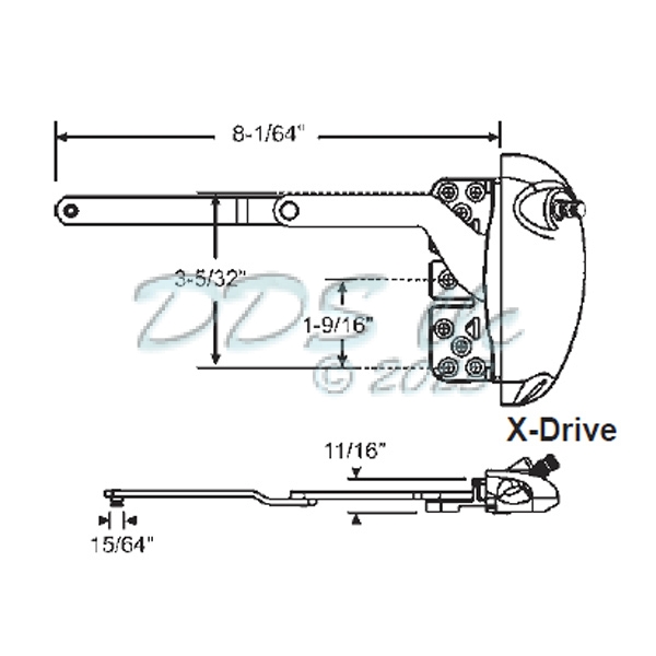Sill Mounted Casement Operator 36-539RHW-XD 1