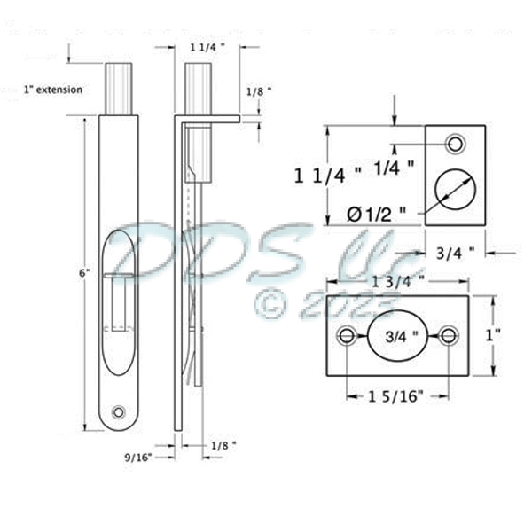 Flush Bolt 362002-ORB 1
