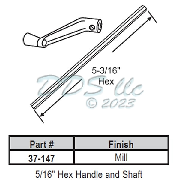Crank Hex Handle-Shaft 37-147 1