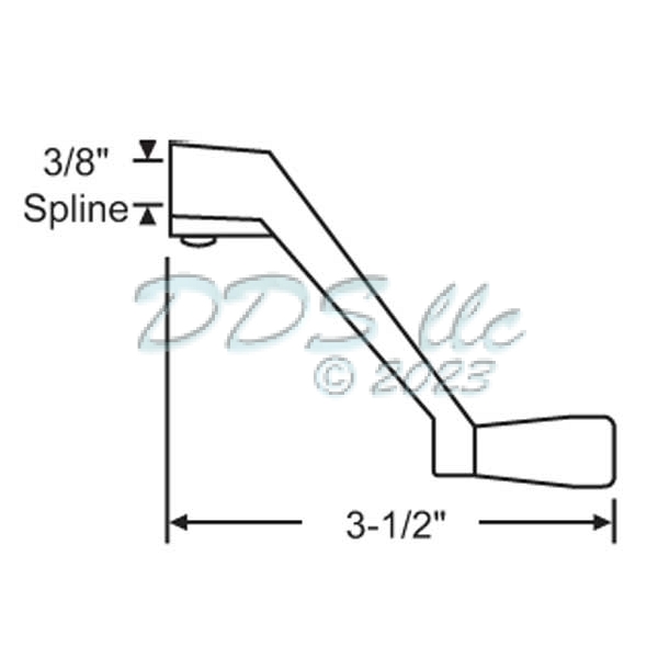 Crank Handle Sp 3-8 Inch  37-212W 1