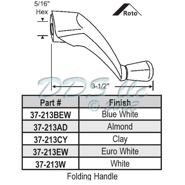 Blue White Casement Folding 37-213BEW 1