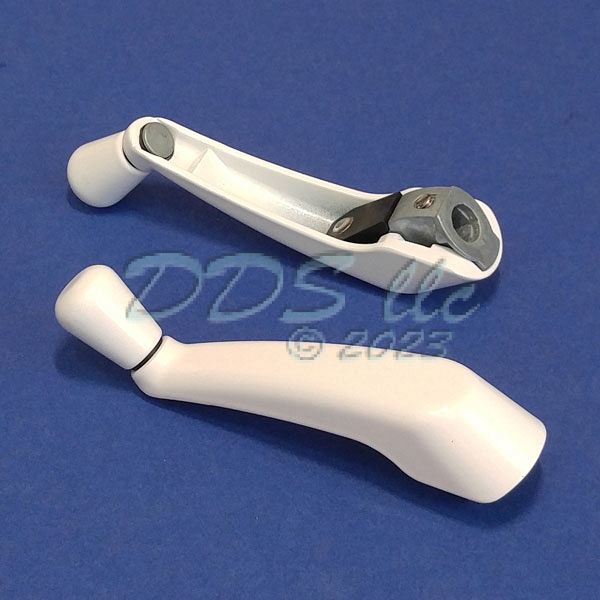 White Casement Folding Handle 37-213W 2