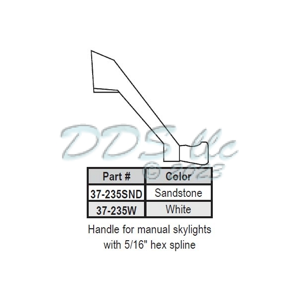 Skylight Operator Crank Handle 37-235SND 1
