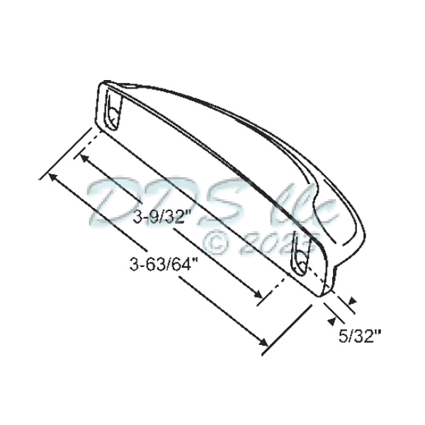 Extruded Sash Lift 50-1311W 1