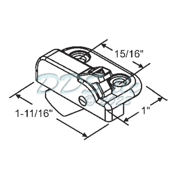 Plastic Single Action Ventlock White 50-2007BEW 1