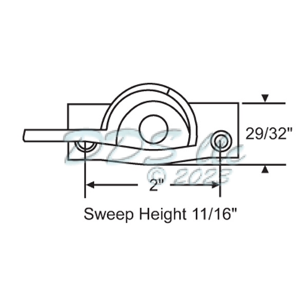 Sweep and Sash lock 50-356-7 1