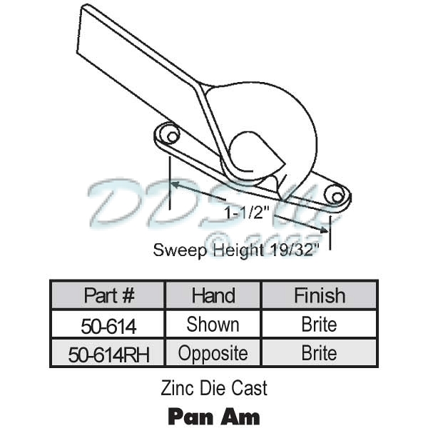 Pan Am Window Sash Lock 50-614 2