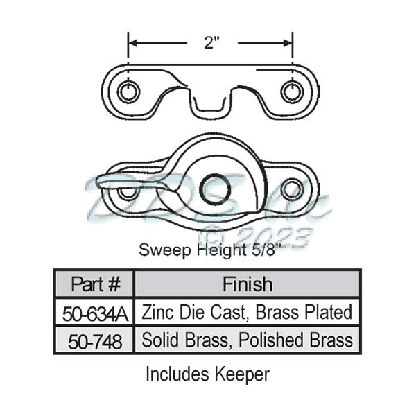 Sweep and Sash Lock 50-634A 1