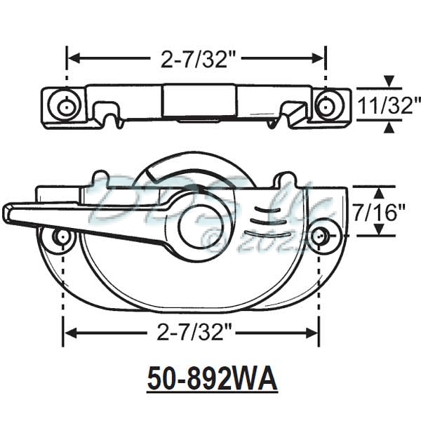 Sweep and Sash lock 50-892WA 1