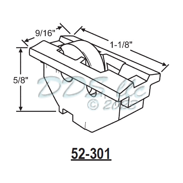 Sliding Window Rollers 52-301 1