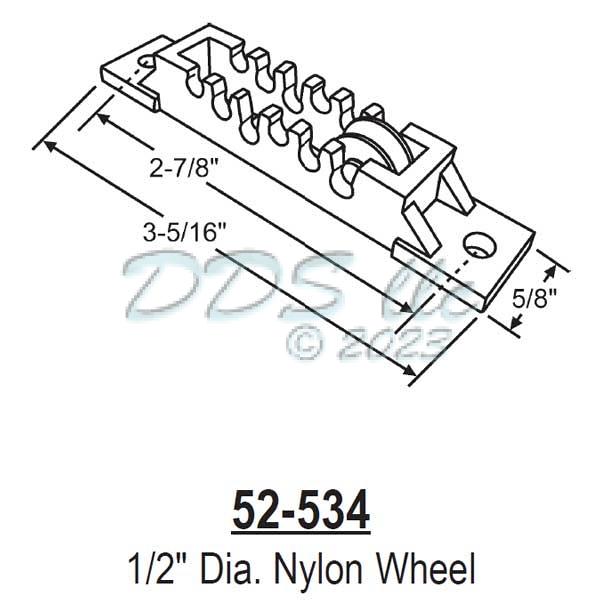 Sliding Window Roller 52-534 1