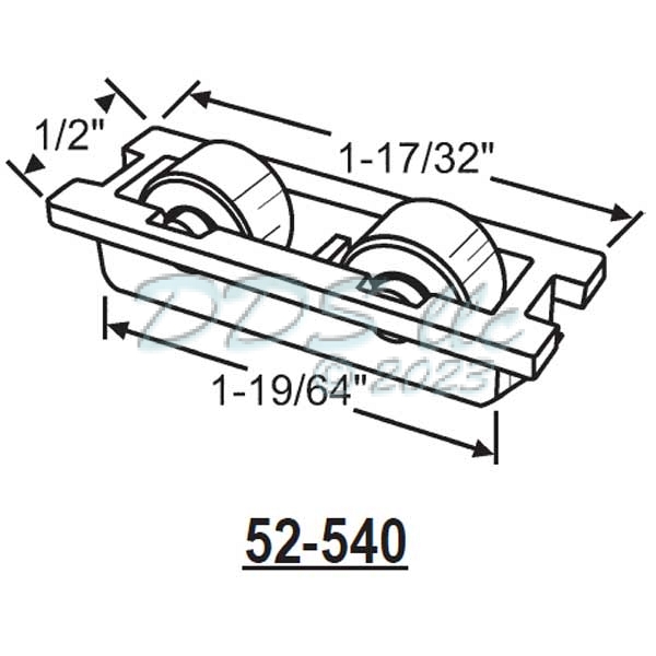 Rehau Sliding Window Roller 52-540 1