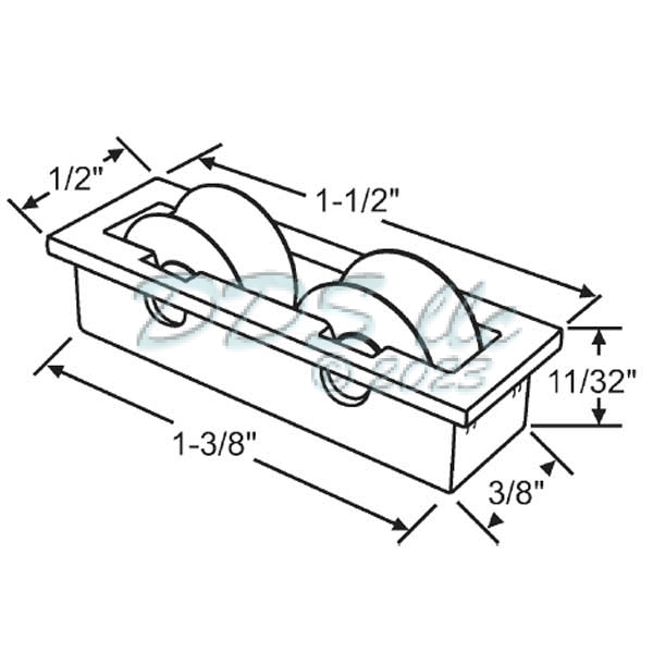 Sliding Window Rollers 52-546 1
