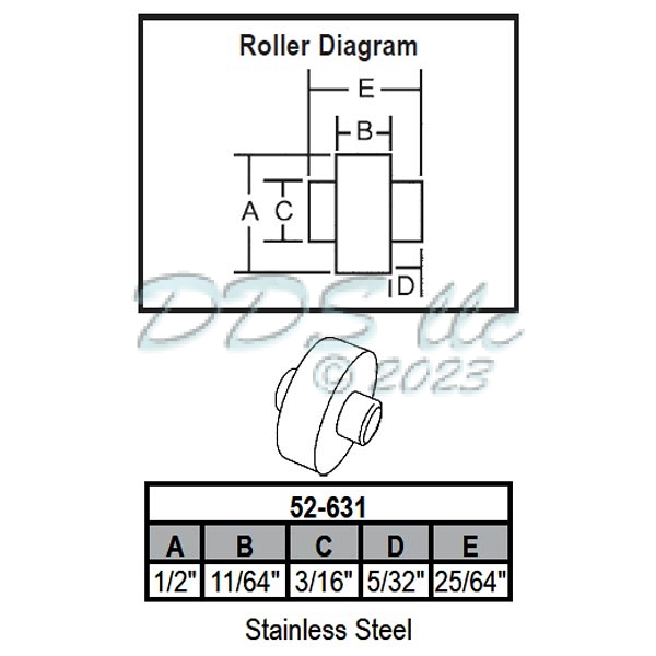 Sliding Window Wheels 52-631 2