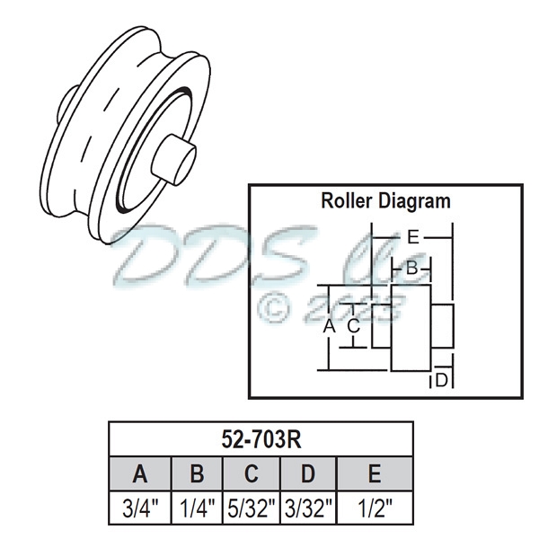 Sliding Window Wheels 52-703R 1