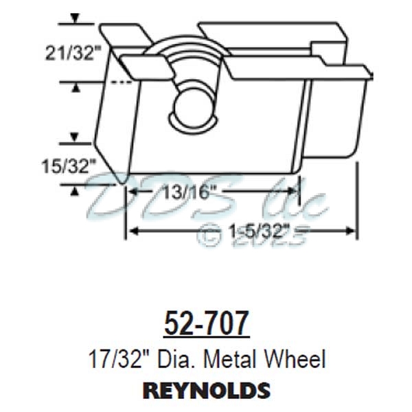 Reynolds Sliding Window Roller 52-707 1