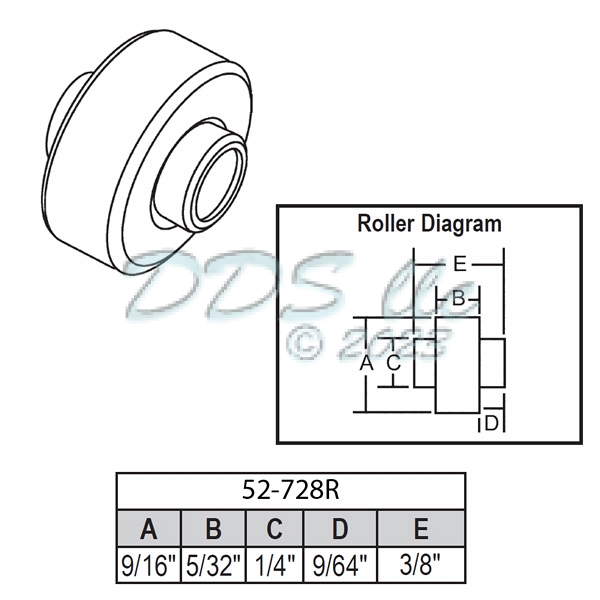Sliding Window Wheel 52-728R 1