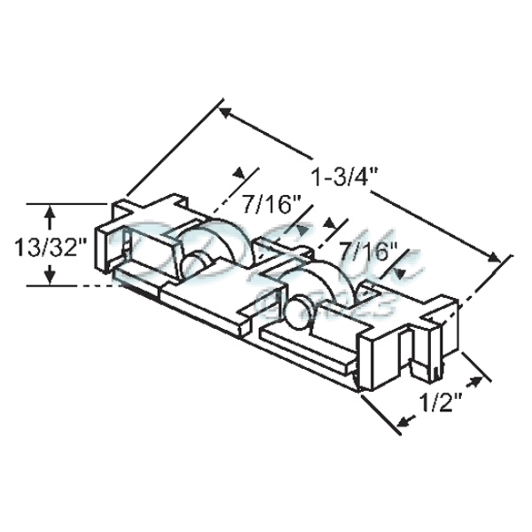 Sliding Window Rollers 52-917 1