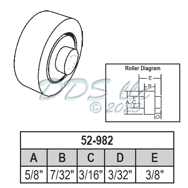 Sliding Window Wheels 52-982 1