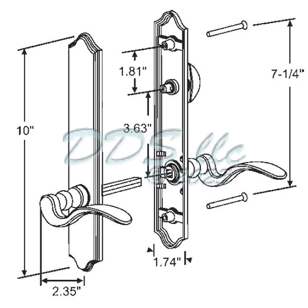 Ashland True Elegance Non-Keyed Door Handle 55-213orbz 1