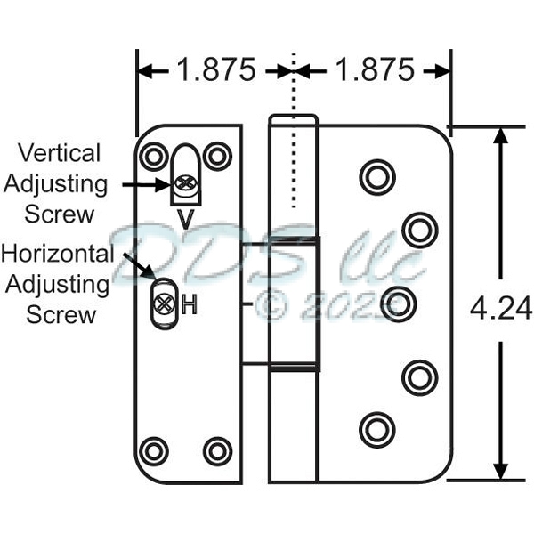 Truth RH Hinge Antique Nickel  56-147ANRH 1