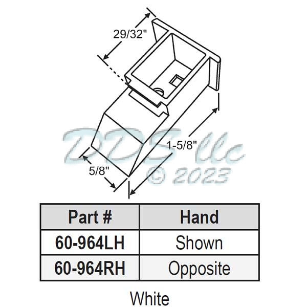 Sash Guide 60-964LH*RH 1