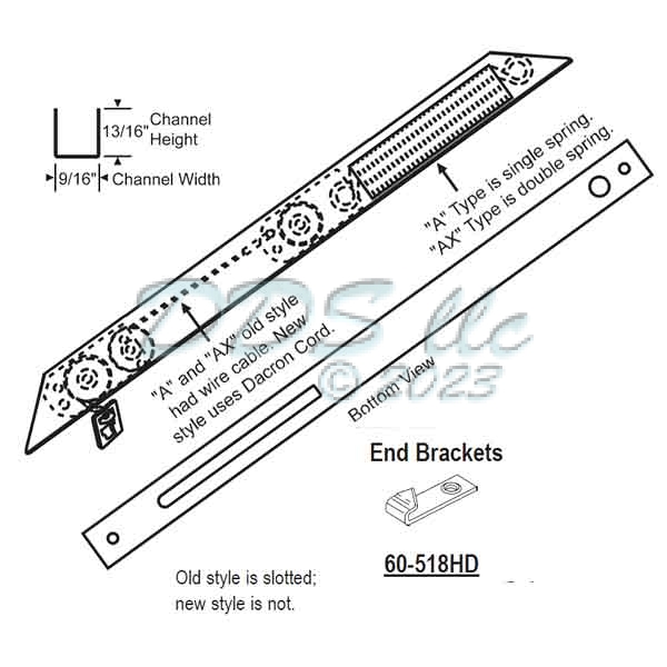 223AX Double Spring Window Balance 60-AX214-1 1