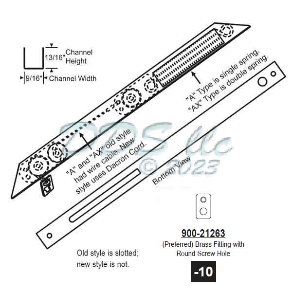 224AX Double Spring Window Balance 60-AX224 1
