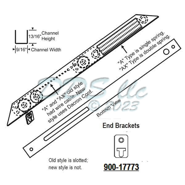 60-A Series Single Spring Window Balance 60-A162 1