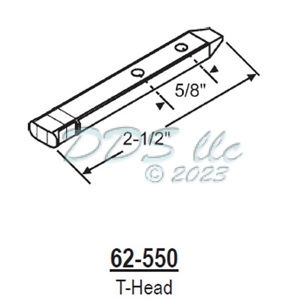 T Head Pivot Bar 62-550 1
