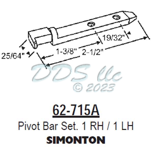 Pivot Bar Set 62-715A 1