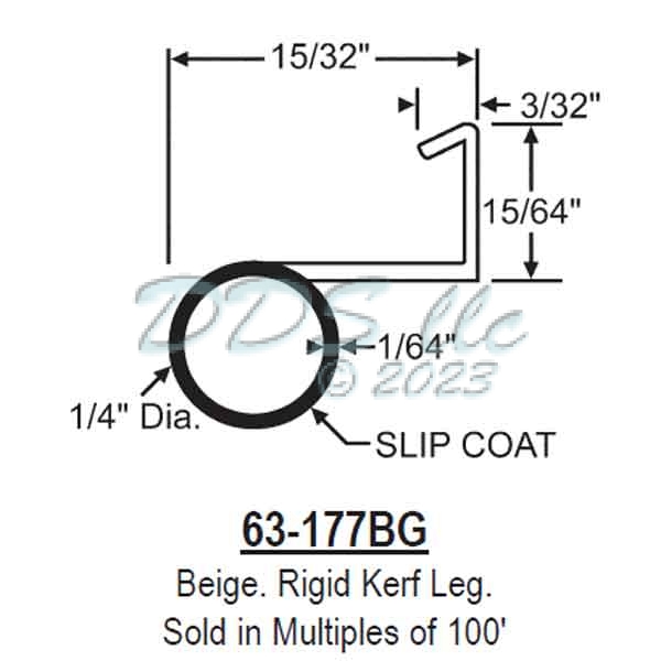 Weatherstrip 63-177BG 1
