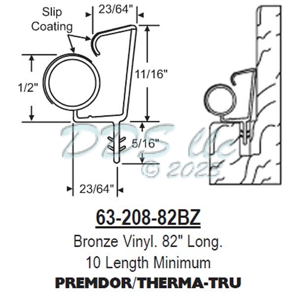 Weather Stripping 63-208-82BZ 1