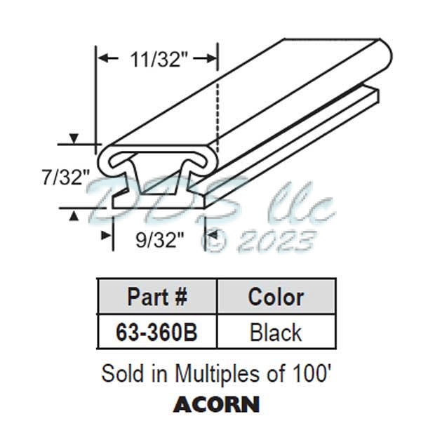 Weatherstrip 63-360B 1