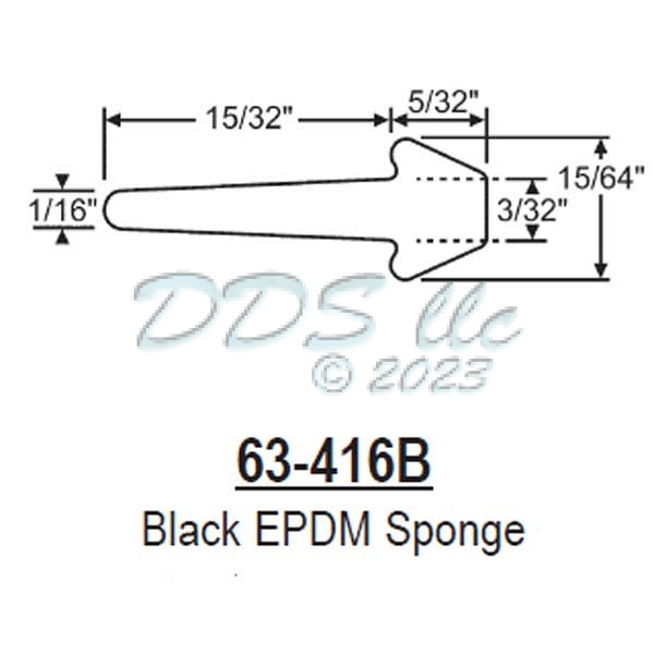 Weatherstrip 63-416B 1